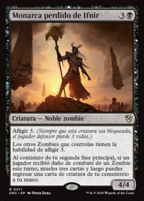 Monarque perdu d'Ifnir (Lost Monarch of Ifnir) - Aetherdrift Commander (#27) - Illustrated by Piotr Dura - Magic: The Gathering Card