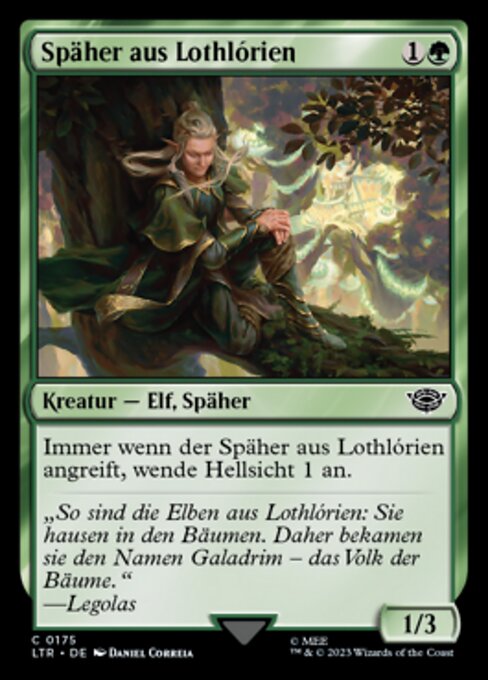 Vigie de Lothlórien (Lothlórien Lookout) - The Lord of the Rings: Tales of Middle-earth (#175) - Illustrated by Daniel Correia - Magic: The Gathering Card