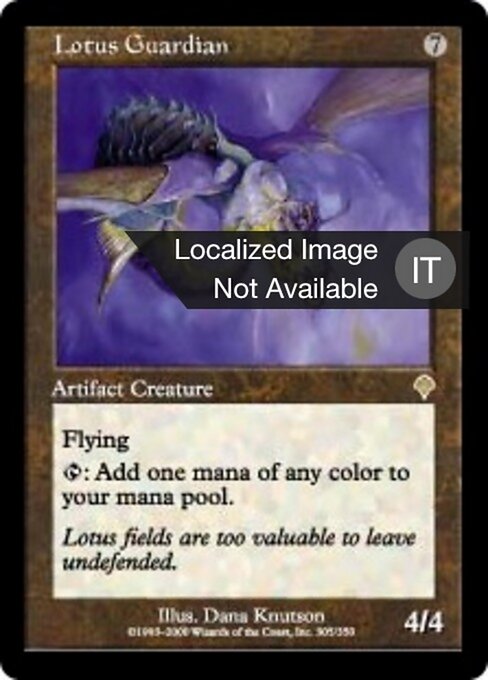 Lotus Guardian - Invasion (#305) - Illustrated by Dana Knutson - Magic: The Gathering Card