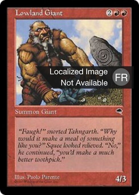 Géant des basses terres (Lowland Giant) - Tempest (#187) - Illustrated by Paolo Parente - Magic: The Gathering Card