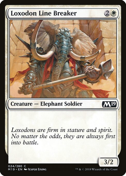 Loxodon Line Breaker - Core Set 2019 Magic card