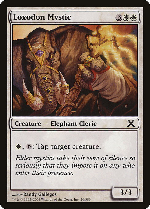Loxodon Mystic - Tenth Edition (#26) - Illustrated by Randy Gallegos - Magic: The Gathering Card