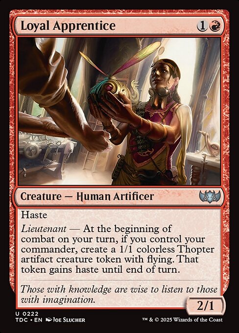 Loyal Apprentice - Tarkir: Dragonstorm Commander (#222) - Illustrated by Joe Slucher - Magic: The Gathering Card