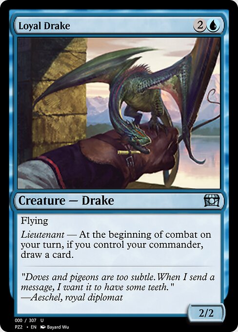 Loyal Drake - Treasure Chest (#70757) - Illustrated by Bayard Wu - Magic: The Gathering Card