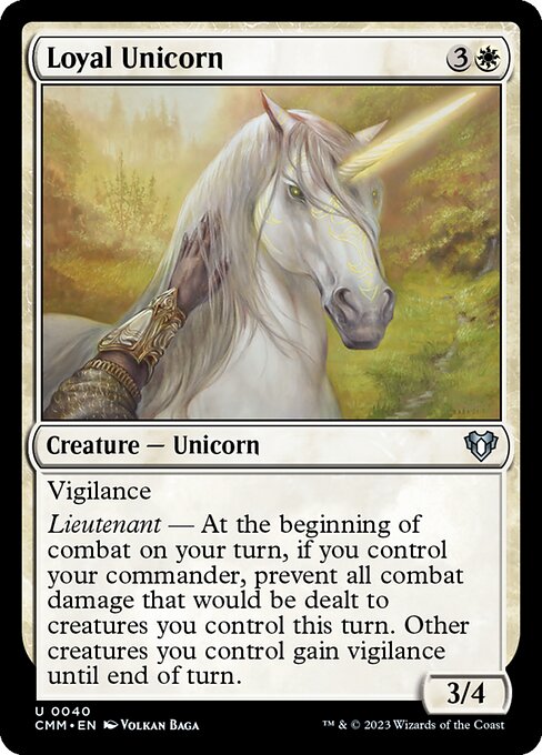 Loyal Unicorn - Commander Masters Magic card