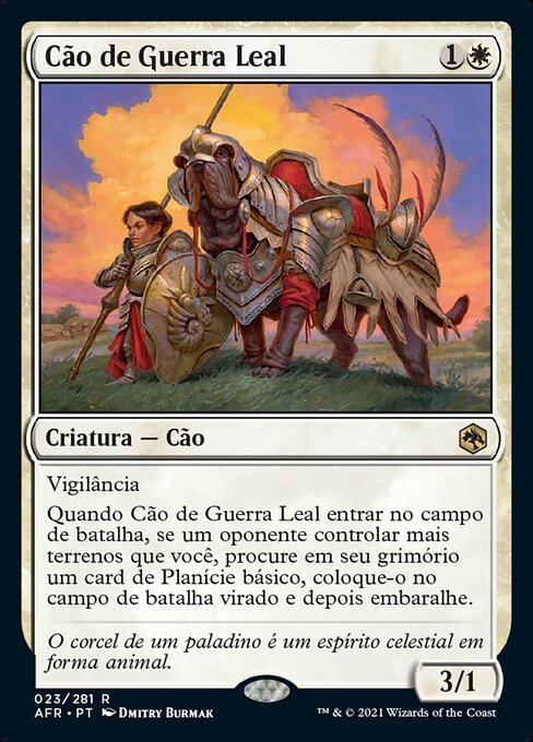 Cão de Guerra Leal (Loyal Warhound) - Adventures in the Forgotten Realms (#23) - Illustrated by Dmitry Burmak - Magic: The Gathering Card