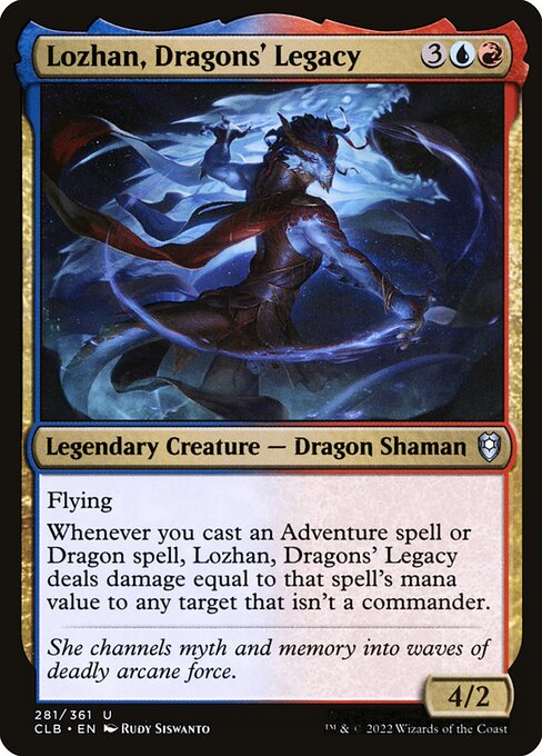 龙族传承洛珊 (Lozhan, Dragons' Legacy) - Commander Legends: Battle for Baldur's Gate (#281) - Illustrated by Rudy Siswanto - Magic: The Gathering Card
