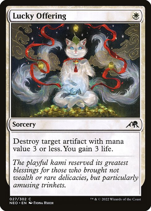 Lucky Offering - Kamigawa: Neon Dynasty Magic card