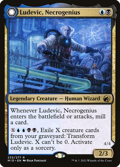 Ludevic, Necrogenius // Olag, Ludevic's Hubris - Innistrad: Midnight Hunt Magic card
