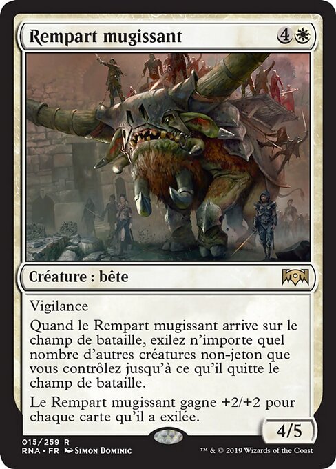 Bastione Arrancante (Lumbering Battlement) - Ravnica Allegiance (#15) - Illustrated by Simon Dominic - Magic: The Gathering Card
