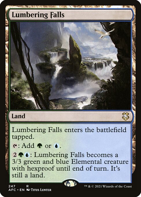 Lumbering Falls - Forgotten Realms Commander Magic card