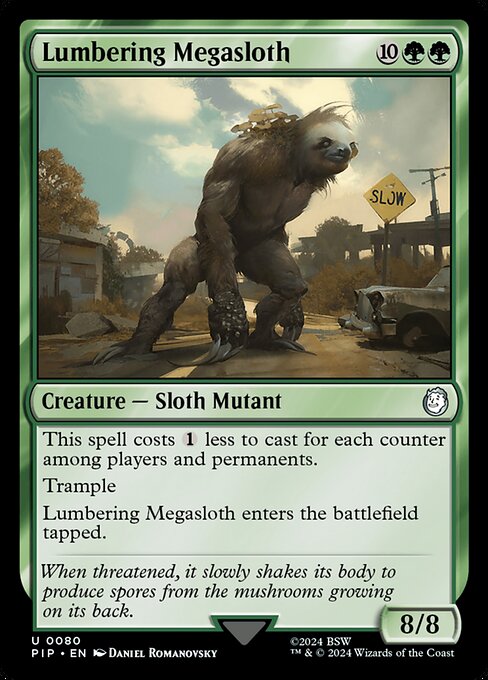 Lumbering Megasloth - Fallout Magic card