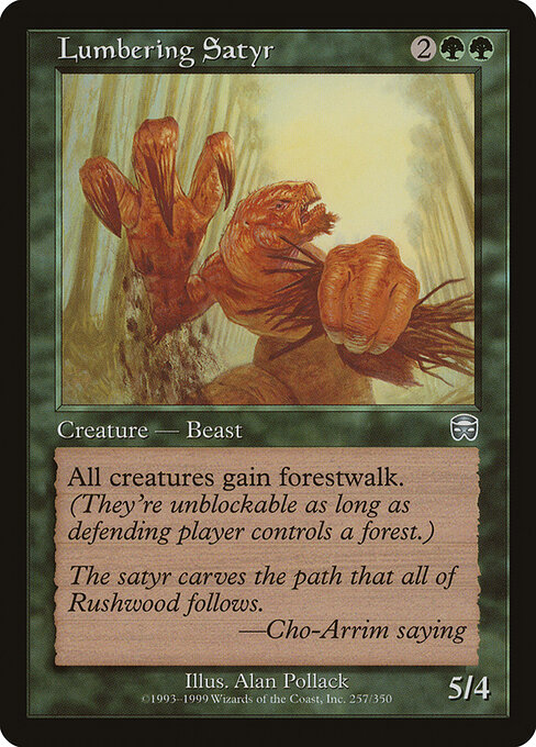 Lumbering Satyr - Mercadian Masques Magic card