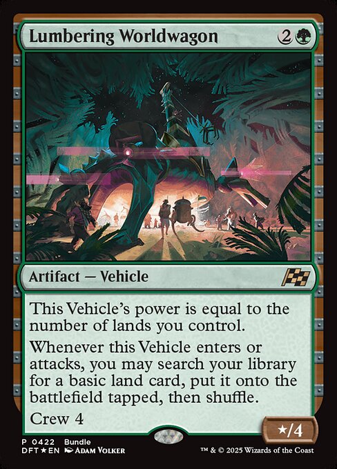 Lumbering Worldwagon - Aetherdrift (#422) - Illustrated by Adam Volker - Magic: The Gathering Card