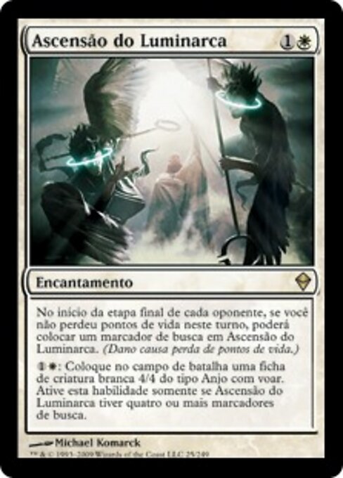 光輝王の昇天 (Luminarch Ascension) - Zendikar (#25) - Illustrated by Michael Komarck - Magic: The Gathering Card