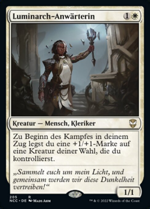 Aspirante a Luminarca (Luminarch Aspirant) - New Capenna Commander (#205) - Illustrated by Mads Ahm - Magic: The Gathering Card