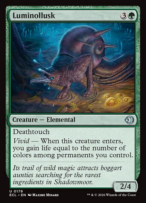 Luminollusk - Lorwyn Eclipsed (#179) - Illustrated by Maxime Minard - Magic: The Gathering Card