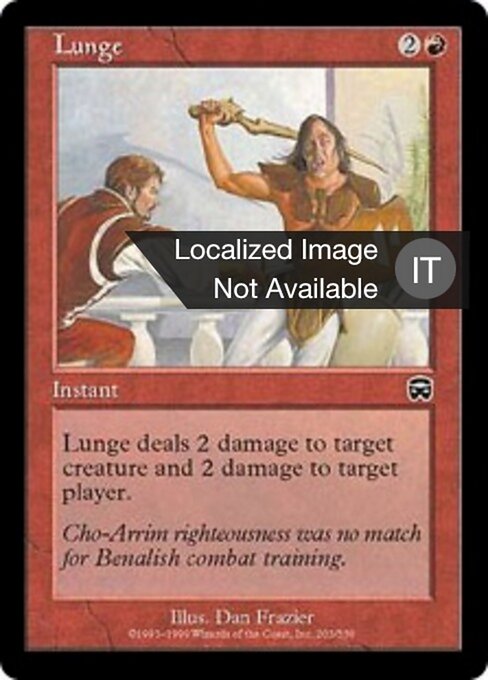 Affondo (Lunge) - Mercadian Masques (#203) - Illustrated by Dan Frazier - Magic: The Gathering Card