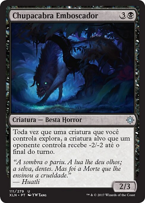 Chupacabra Emboscador (Lurking Chupacabra) - Ixalan (#111) - Illustrated by YW Tang - Magic: The Gathering Card