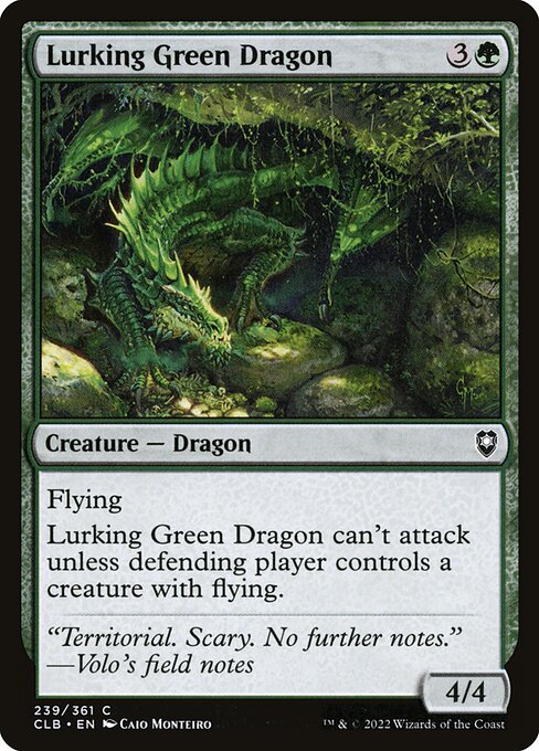 Lurking Green Dragon - Commander Legends: Battle for Baldur's Gate Magic card