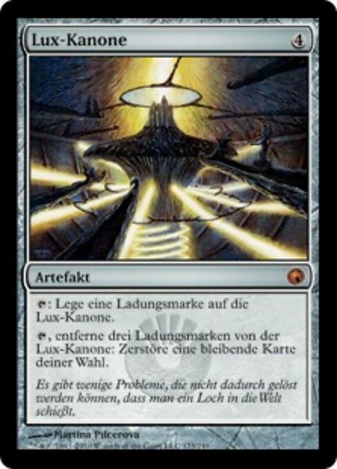 Lux-Kanone (Lux Cannon) - Scars of Mirrodin (#173) - Illustrated by Martina Pilcerova - Magic: The Gathering Card