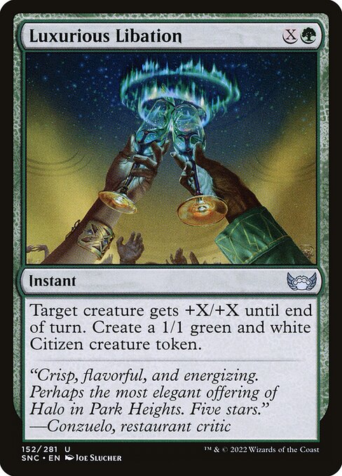 Luxurious Libation - Streets of New Capenna Magic card