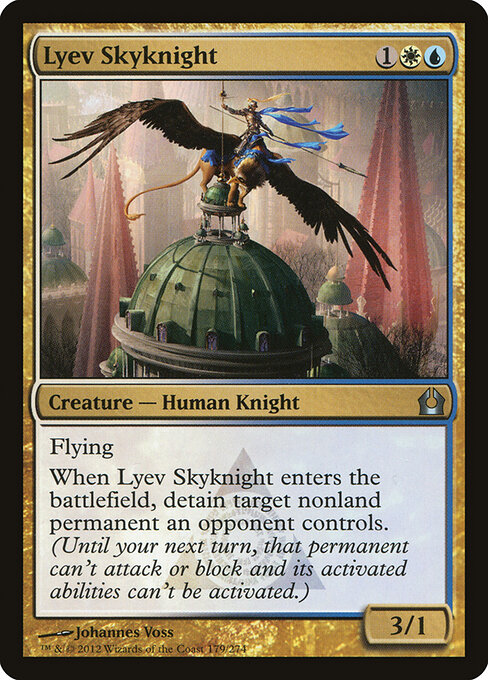 Cavaliera dei Cieli Lyev (Lyev Skyknight) - Return to Ravnica (#179) - Illustrated by Johannes Voss - Magic: The Gathering Card