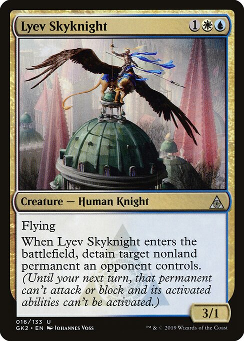 Cavaliera dei Cieli Lyev (Lyev Skyknight) - RNA Guild Kit (#16) - Illustrated by Johannes Voss - Magic: The Gathering Card