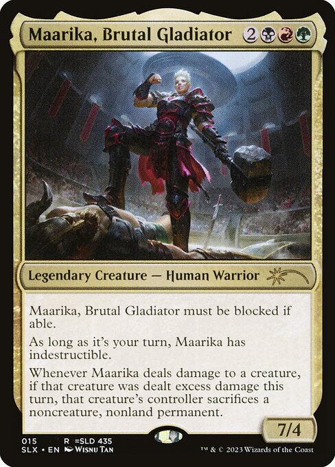 Maarika, Brutal Gladiator - Universes Within (#15) - Illustrated by Wisnu Tan - Magic: The Gathering Card