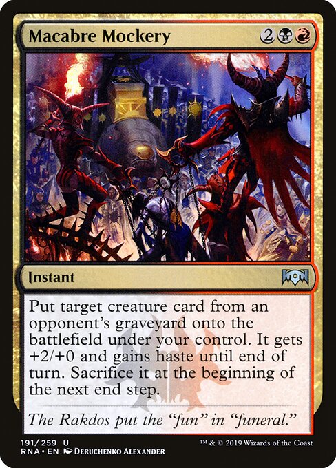 Macabre Mockery - Ravnica Allegiance Magic card