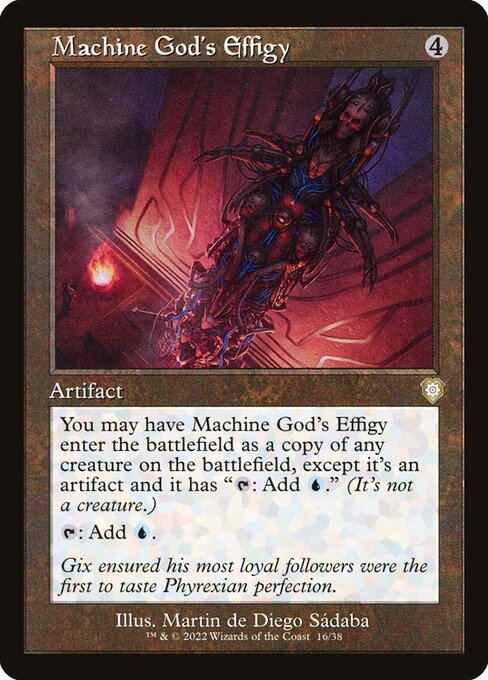 Machine God's Effigy - The Brothers' War Commander (#16) - Illustrated by Martin de Diego Sádaba - Magic: The Gathering Card