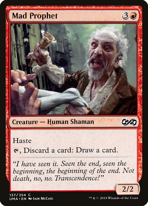 狂気の預言者 (Mad Prophet) - Ultimate Masters (#137) - Illustrated by Iain McCaig - Magic: The Gathering Card