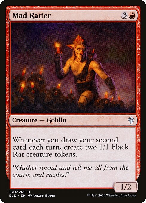Mad Ratter - Throne of Eldraine (#130) - Illustrated by Johann Bodin - Magic: The Gathering Card