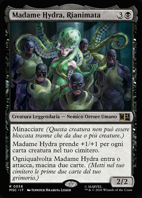 Madame Hydra, Rianimata (Madame Hydra, Reanimated) - Marvel Super Heroes Commander (#538) - Illustrated by Jennifer Hrabota Lesser - Magic: The Gathering Card