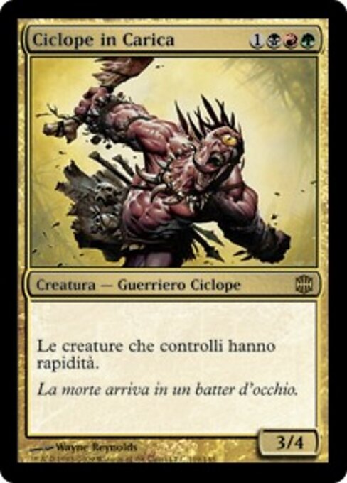 Несущийся Циклоп (Madrush Cyclops) - Alara Reborn (#119) - Illustrated by Wayne Reynolds - Magic: The Gathering Card