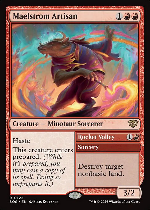Maelstrom Artisan // Rocket Volley - Secrets of Strixhaven (#122) - Illustrated by Eelis Kyttanen - Magic: The Gathering Card