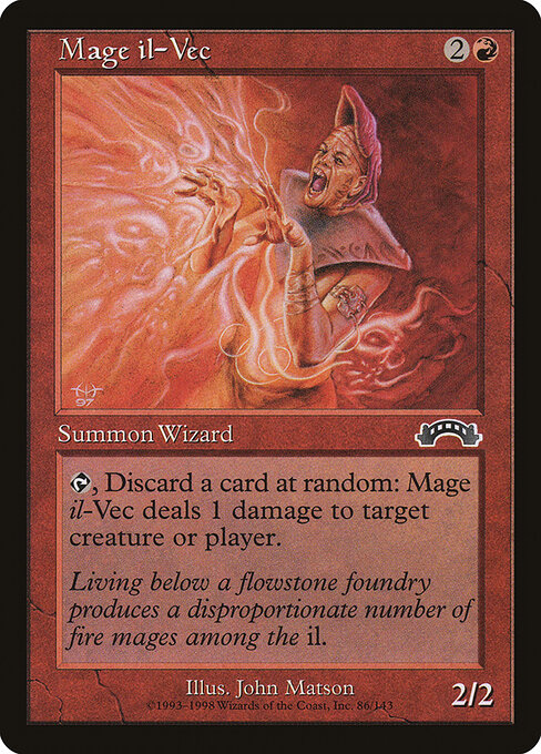 Mago il-Vec (Mage il-Vec) - Exodus (#86) - Illustrated by John Matson - Magic: The Gathering Card