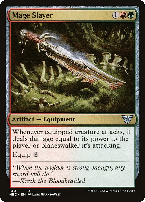 Mage Slayer - Neon Dynasty Commander (#140) - Illustrated by Lars Grant-West - Magic: The Gathering Card