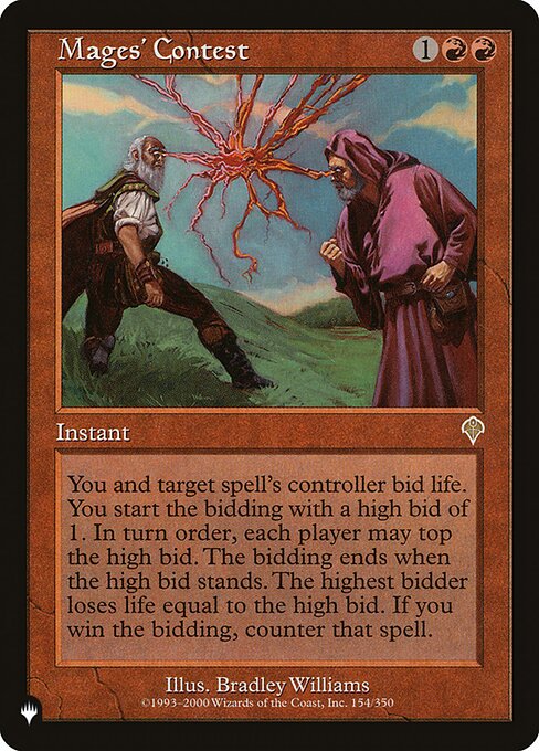Mages' Contest - The List (#INV-154) - Illustrated by Bradley Williams - Magic: The Gathering Card