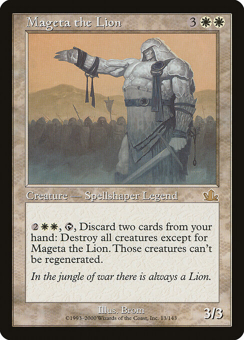 Mageta the Lion - Prophecy Magic card