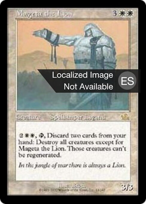 Magenta, el León (Mageta the Lion) - Prophecy (#13) - Illustrated by Brom - Magic: The Gathering Card