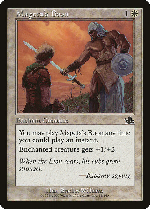 Mageta's Boon - Prophecy Magic card