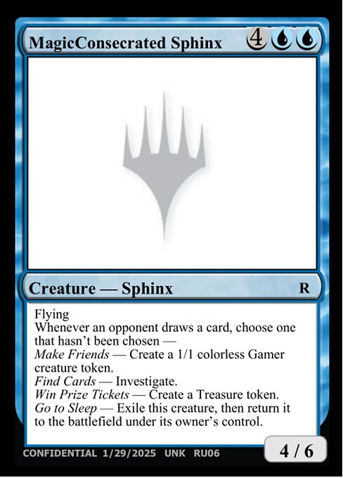 MagicConsecrated Sphinx - Unknown Event Magic card