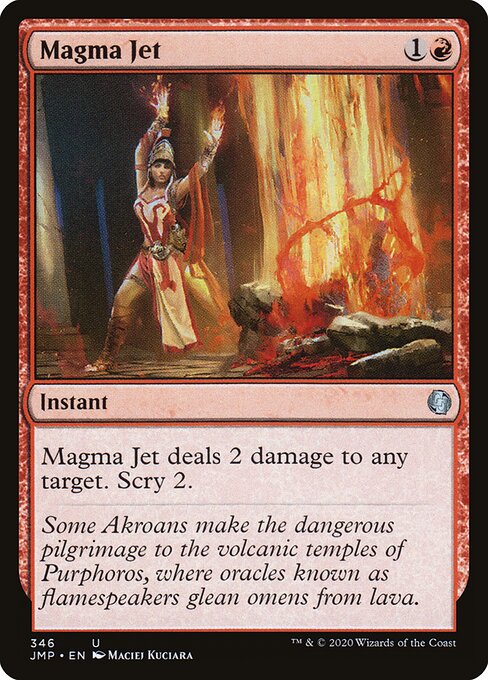 Magma Jet - Jumpstart (#346) - Illustrated by Maciej Kuciara - Magic: The Gathering Card