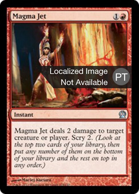 マグマの噴流 (Magma Jet) - Duel Decks: Jace vs. Chandra (#52) - Illustrated by Justin Sweet - Magic: The Gathering Card