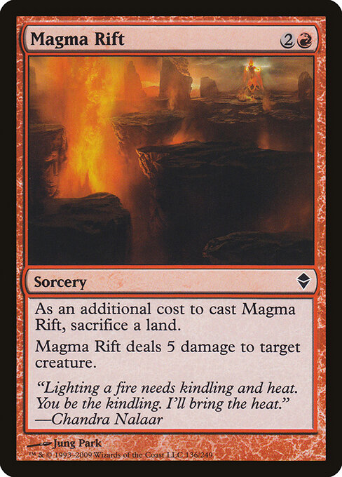 Magma Rift - Zendikar Magic card