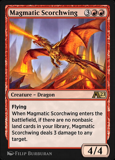 Magmatic Scorchwing - Alchemy: Phyrexia (#12) - Illustrated by Filip Burburan - Magic: The Gathering Card