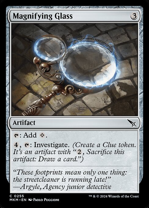Magnifying Glass - Murders at Karlov Manor (#255) - Illustrated by Paolo Puggioni - Magic: The Gathering Card