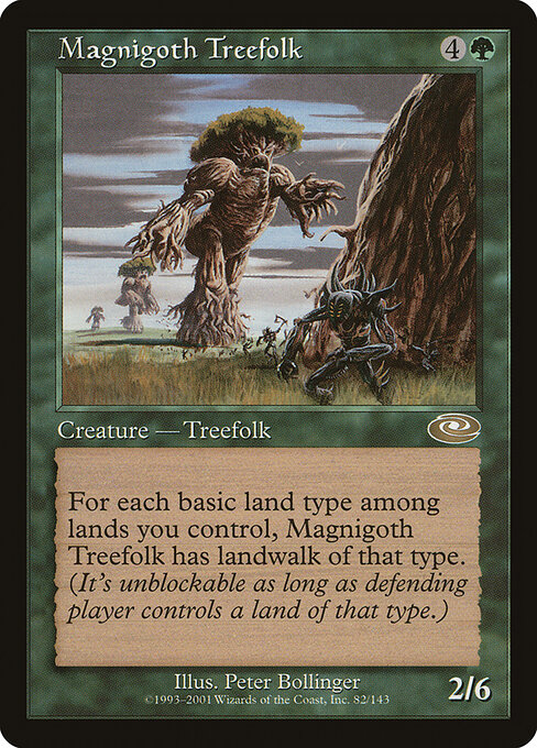 Magnigoth Treefolk - Planeshift (#82) - Illustrated by Peter Bollinger - Magic: The Gathering Card