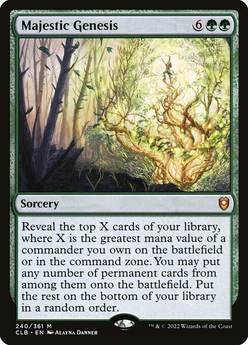 Majestic Genesis - Commander Legends: Battle for Baldur's Gate Magic card